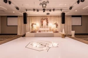 Dance floor and front stage front view