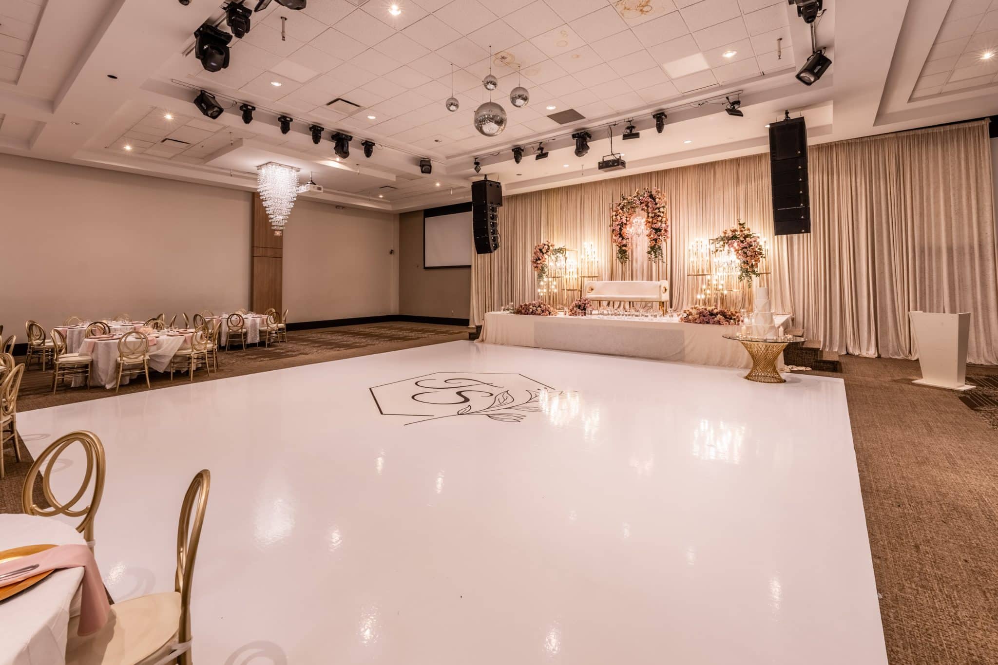Dance floor and front stage