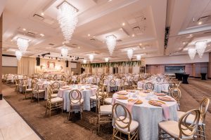Reception tables to stage view